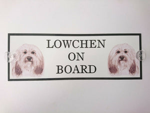 Lowchen On Board Car Sign