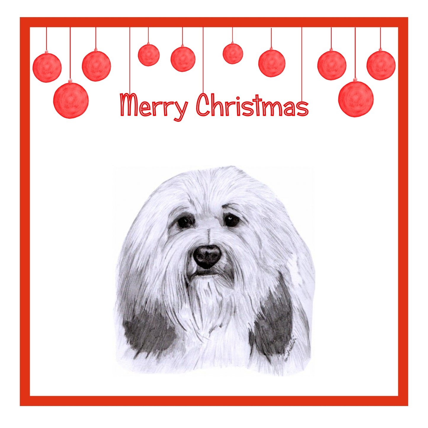 Lowchen Christmas Cards Pack of 6