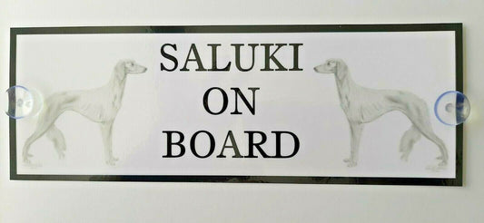 Saluki On Board Car Sign