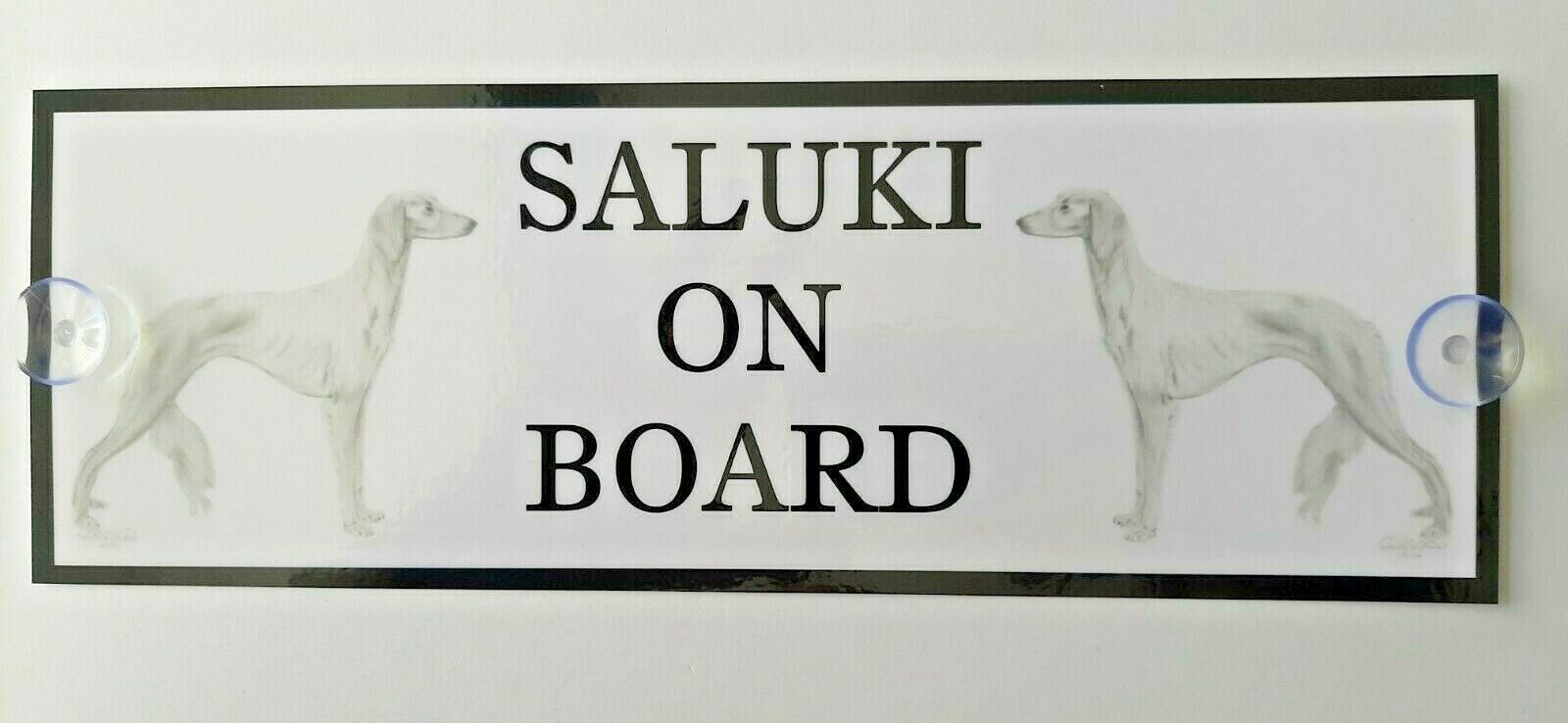 Saluki On Board Car Sign