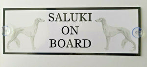 Saluki On Board Car Sign