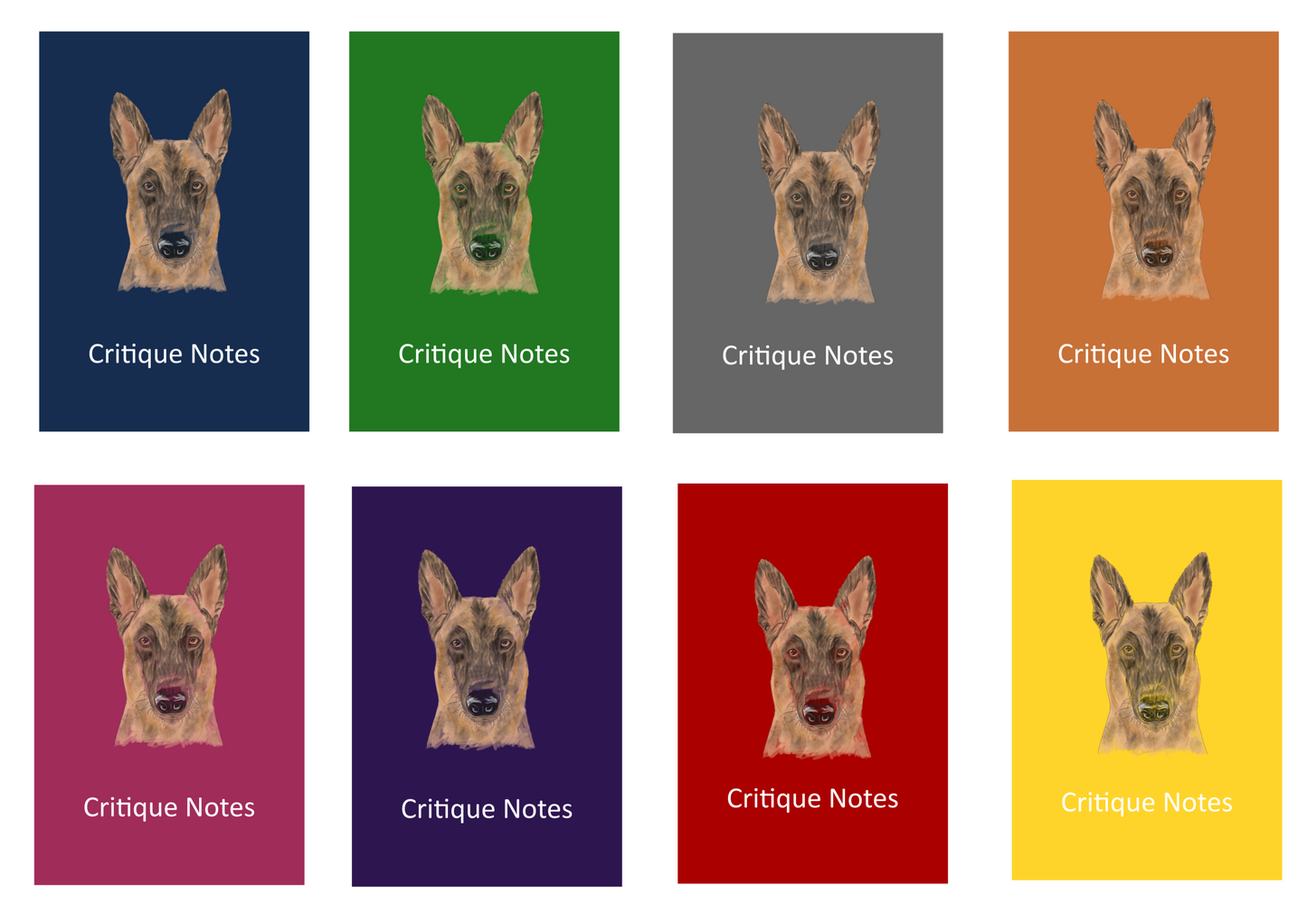 Belgian Shepherd Dog (Malinois) Dog Show Judging Critique Notes Book A5