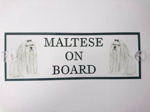 Maltese On Board Car Sign