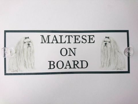 Maltese On Board Car Sign