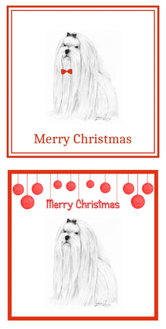 Maltese Christmas Cards Pack of 6