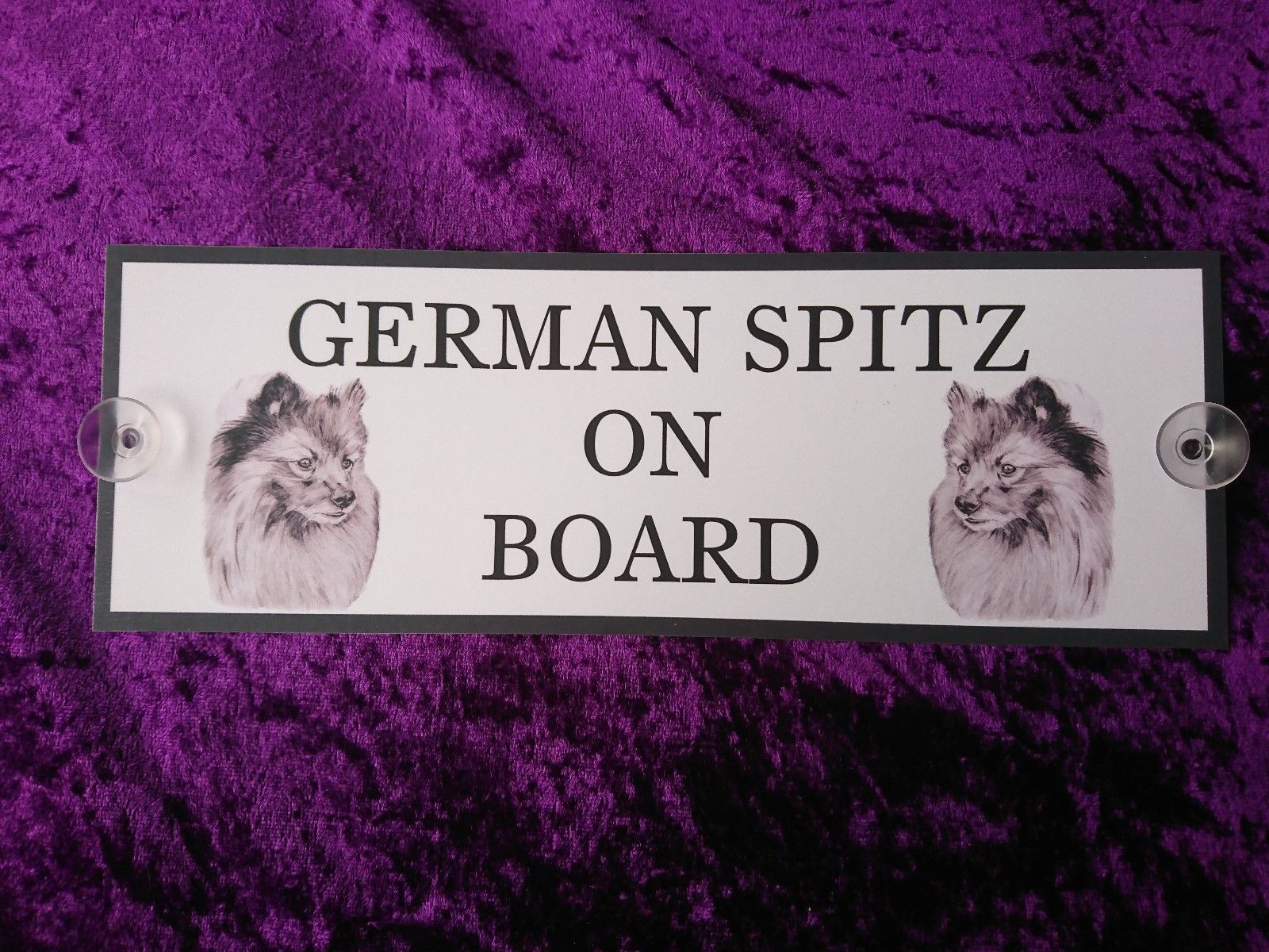 German Spitz On Board Car Sign