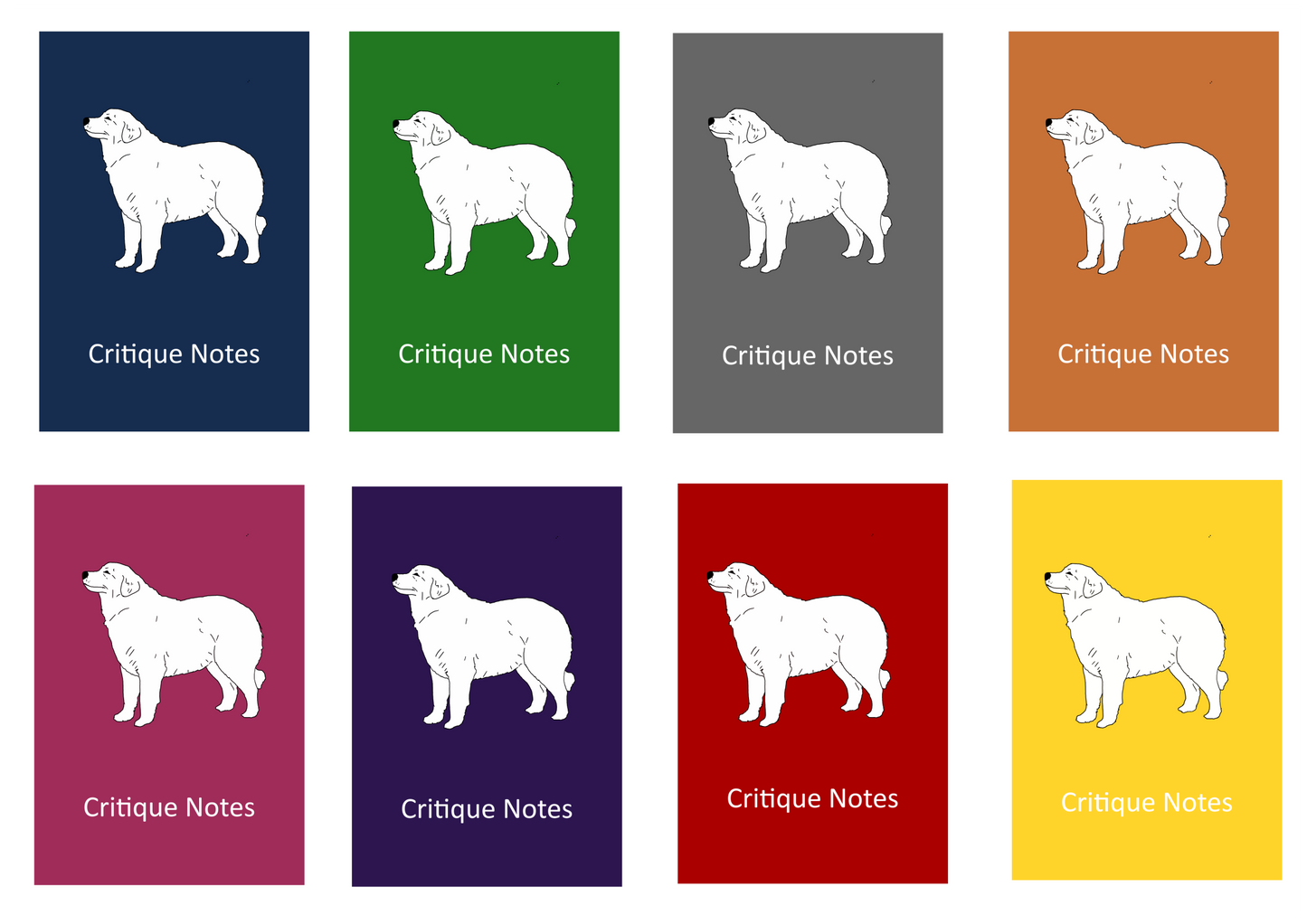 Maremma Sheepdog Dog Show Judging Critique Notes Book A5