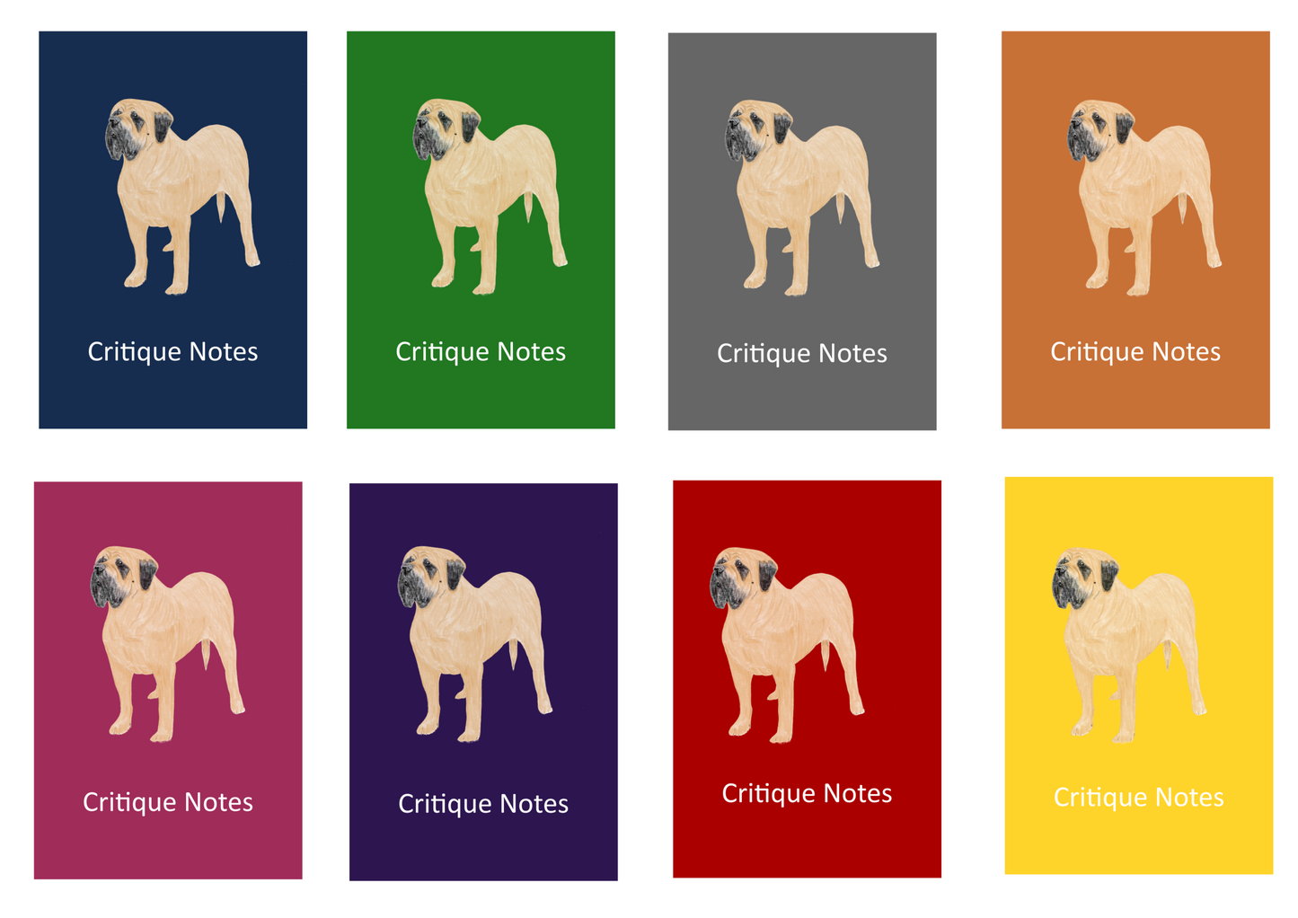 Mastiff Dog Show Judging Critique Notes Book A5