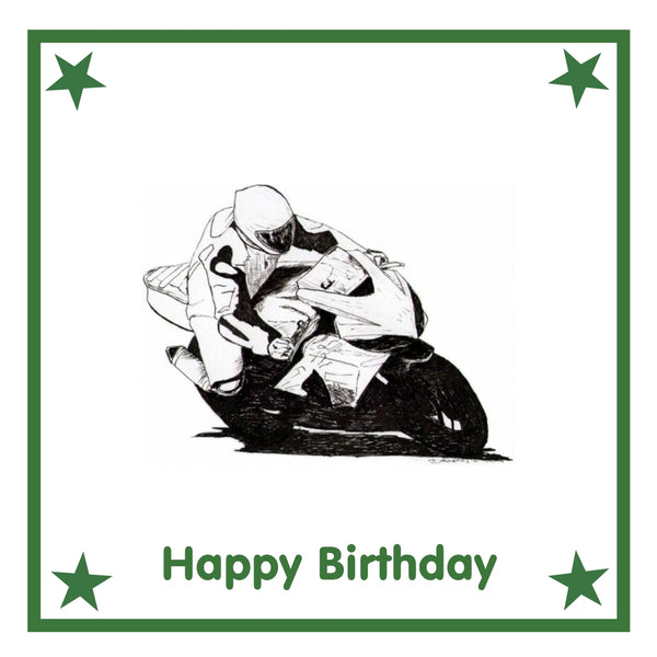 Motorbike Greeting Card Choice of 6 Designs BIRTHDAY, THINKING OF YOU, BLANK