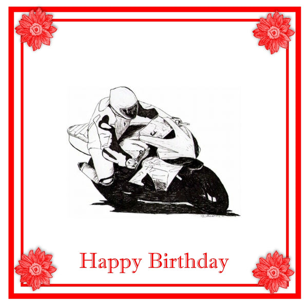 Motorbike Greeting Card Choice of 6 Designs BIRTHDAY, THINKING OF YOU, BLANK