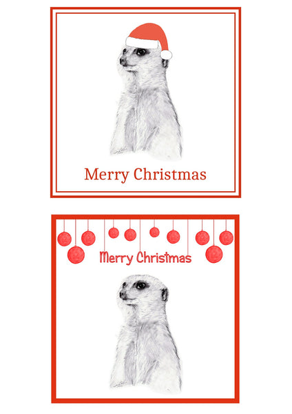 Meerkat Christmas Cards Pack of 6