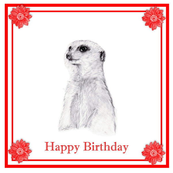 Meerkat Greeting Card Choice of 6 Designs BIRTHDAY, THINKING OF YOU, BLANK