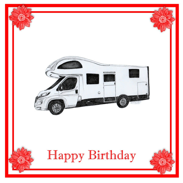 Motorhome Greeting Card Choice of 6 Designs BIRTHDAY, THINKING OF YOU, BLANK