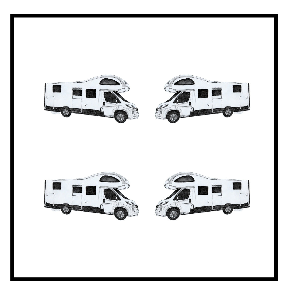 Motorhome Greeting Card Choice of 6 Designs BIRTHDAY, THINKING OF YOU, BLANK