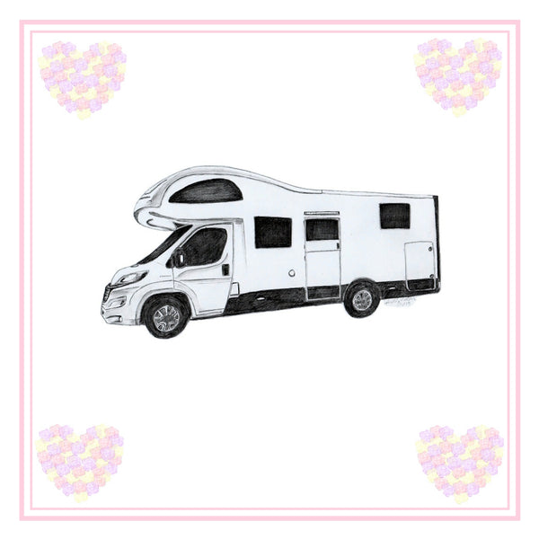 Motorhome Greeting Card Choice of 6 Designs BIRTHDAY, THINKING OF YOU, BLANK