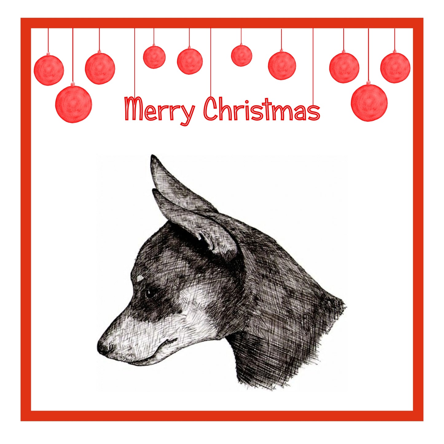 Miniature Pinscher Christmas Card Choice of 3