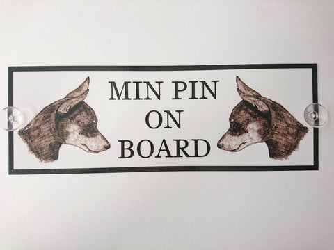 Miniature Pinscher On Board Car Sign