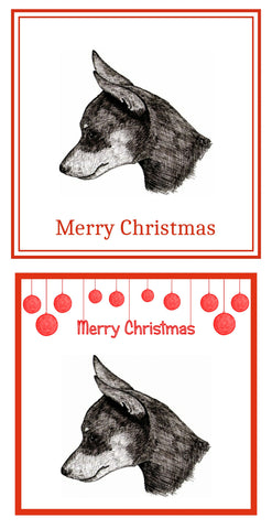 Miniature Pinscher Christmas Cards Pack of 6