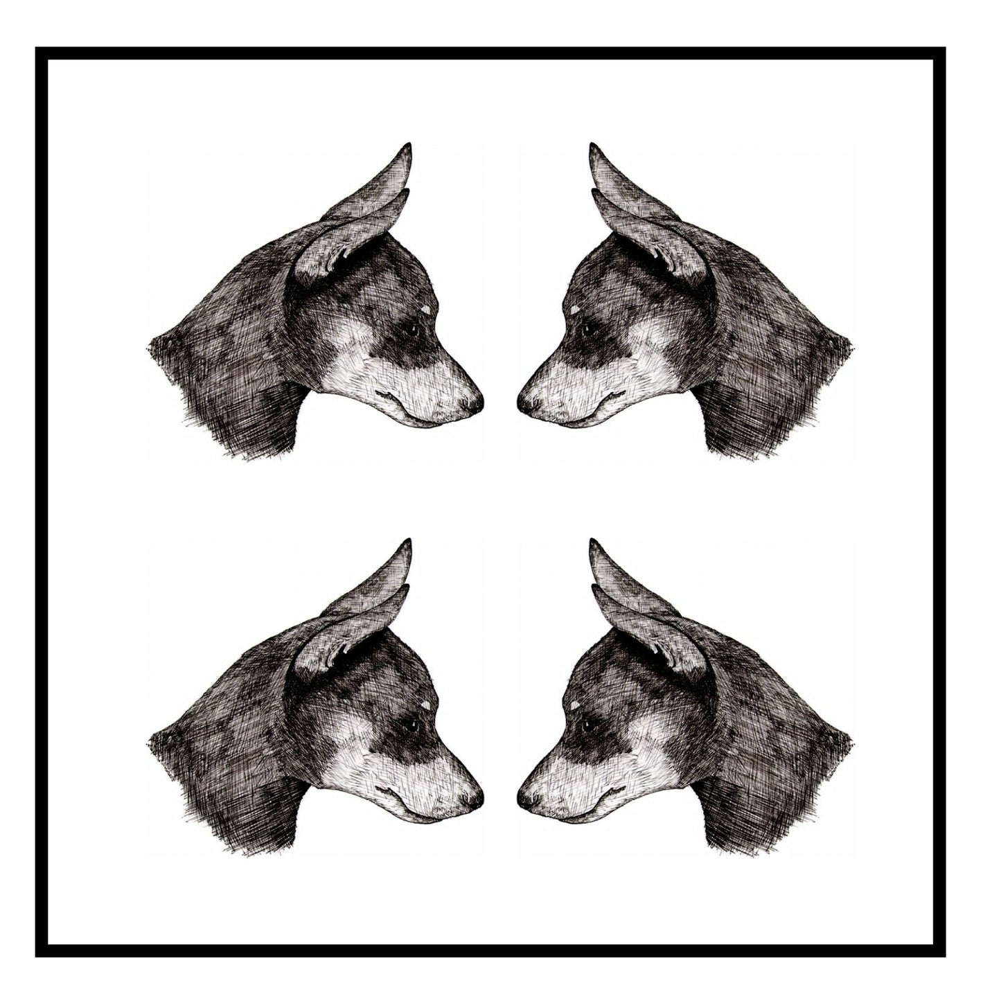 Min Pin Greeting Card Choice of 6 Designs BIRTHDAY, THINKING OF YOU, BLANK