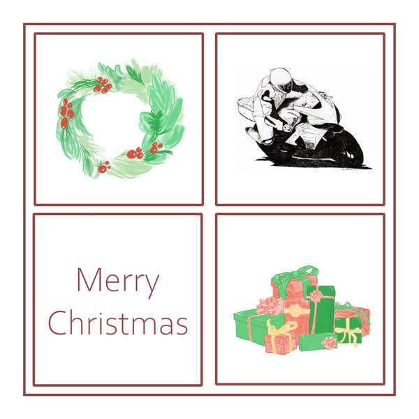 Motorbike Christmas Card Choice of 3