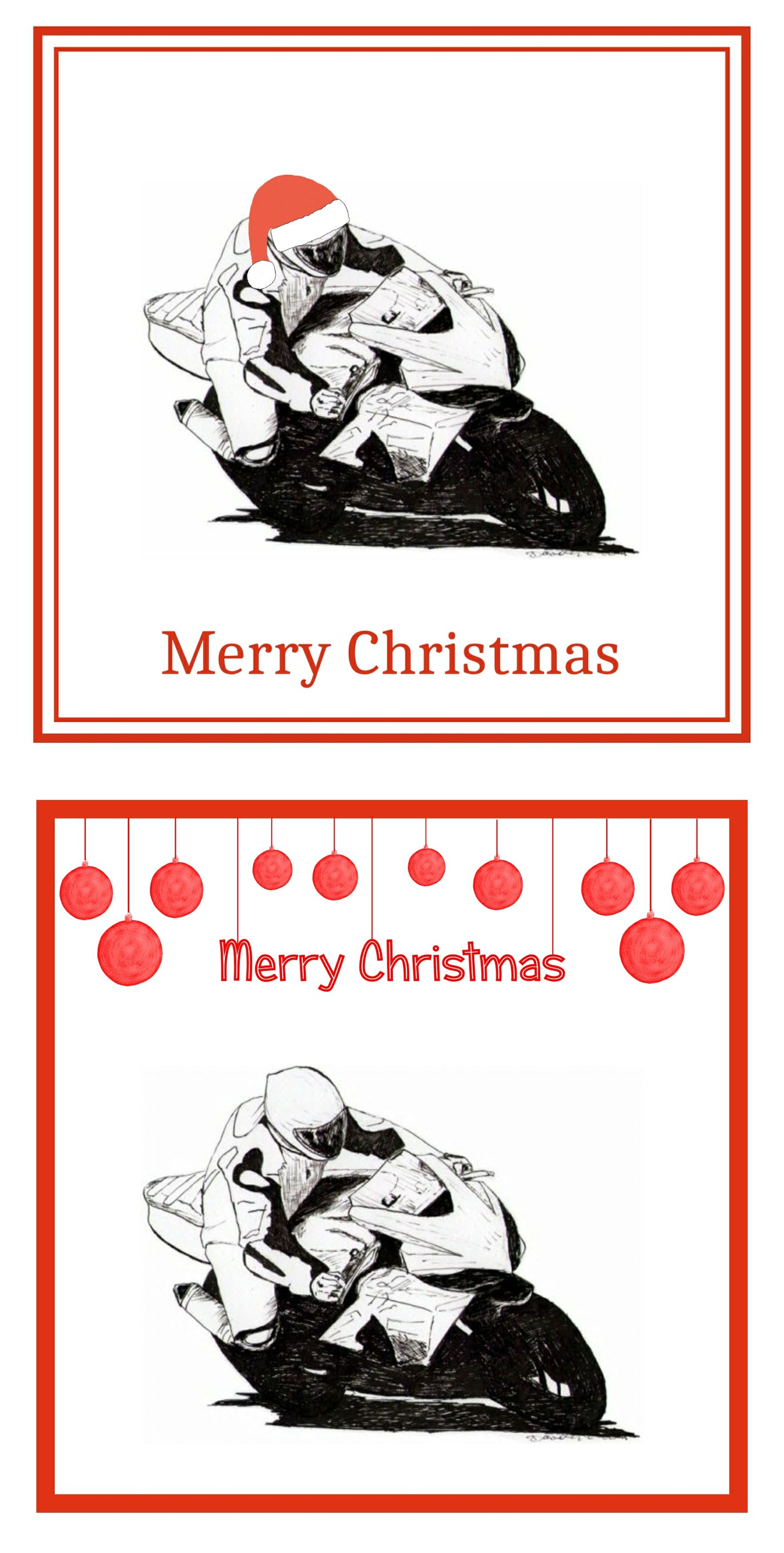 Motorbike Christmas Cards Pack of 6