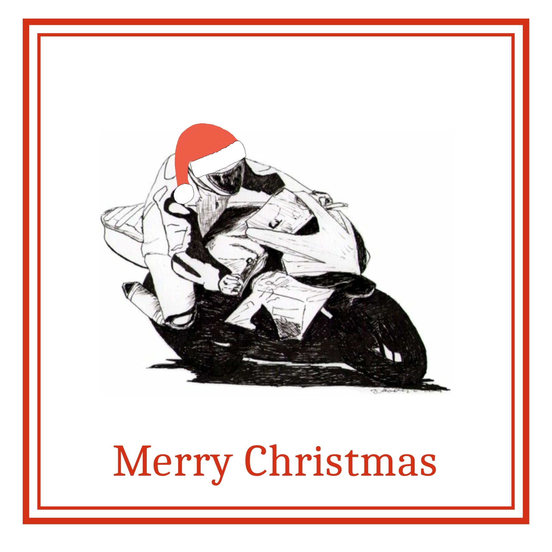 Motorbike Christmas Card Choice of 3