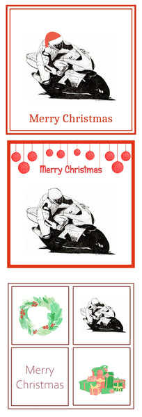 Motorbike Christmas Card Choice of 3