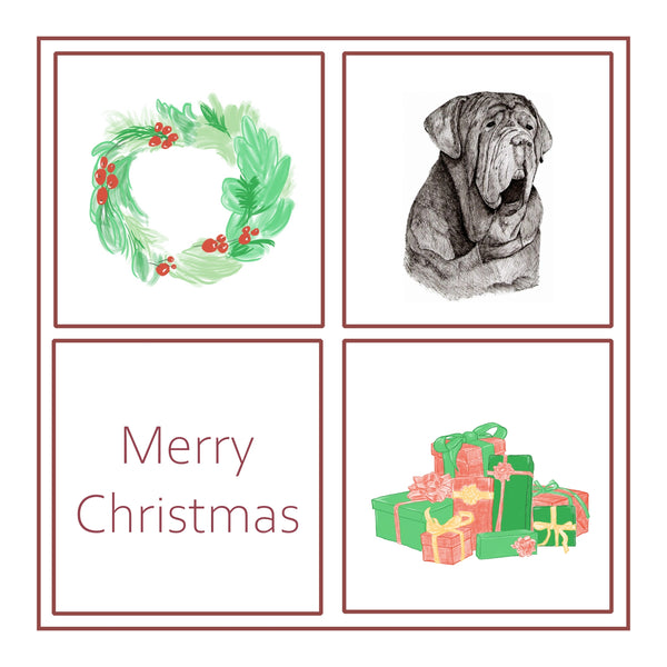 Neapolitan Mastiff Christmas Card Choice of 3