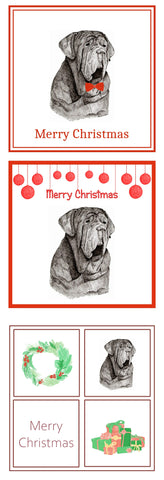Neapolitan Mastiff Christmas Card Choice of 3