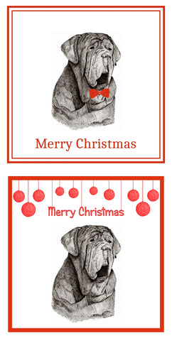 Neapolitan Mastiff Christmas Cards Pack of 6