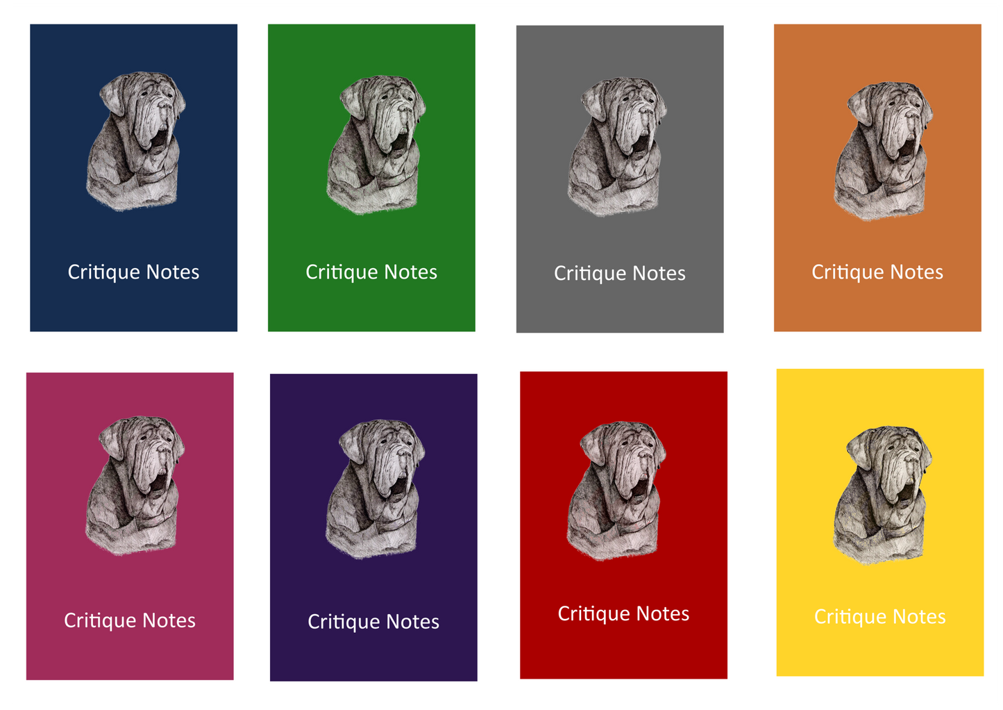 Neapolitan Mastiff Dog Show Judging Critique Notes Book A5