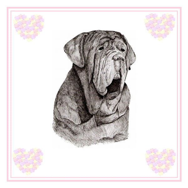 Neapolitan Mastiff Greeting Card Choice of 6 Designs BIRTHDAY, THINKING OF YOU, BLANK