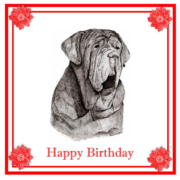 Neapolitan Mastiff Greeting Card Choice of 6 Designs BIRTHDAY, THINKING OF YOU, BLANK