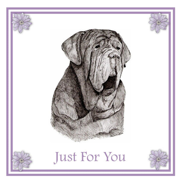 Neapolitan Mastiff Greeting Card Choice of 6 Designs BIRTHDAY, THINKING OF YOU, BLANK