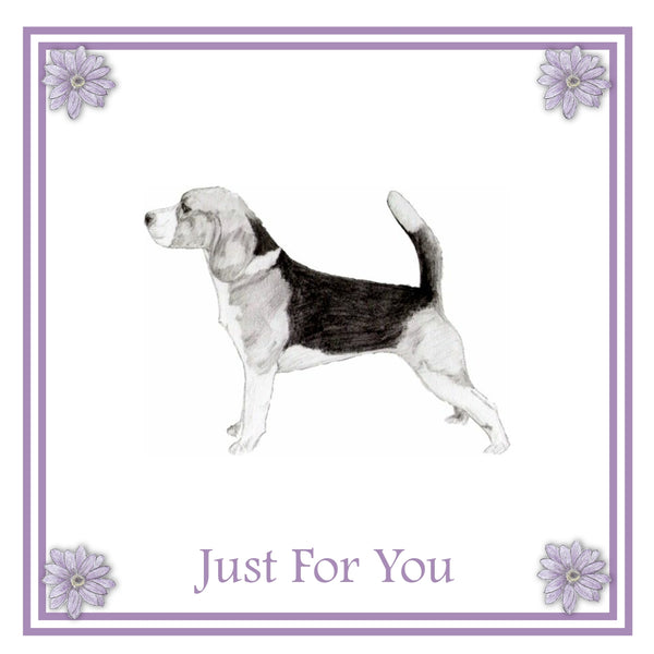 Beagle Greeting Card Choice of 6 Designs BIRTHDAY, THINKING OF YOU, BLANK