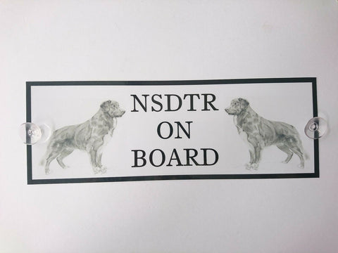 Nova Scotia Duck Tolling Retriever On Board Car Sign