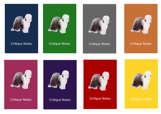 Old English Sheepdog Dog Show Judging Critique Notes Book A5