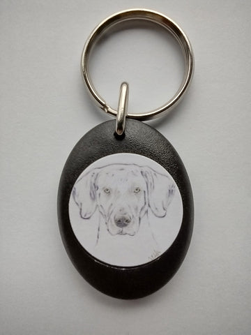 Weimaraner Keyring