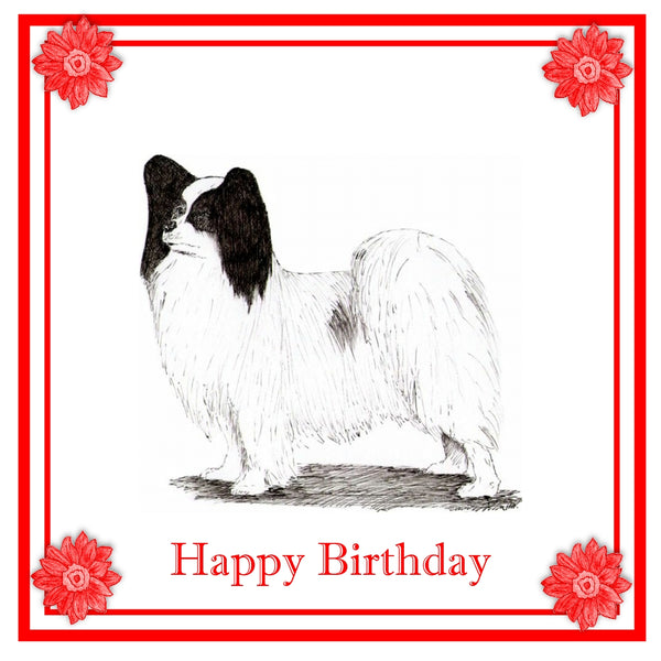 Papillon Greeting Card Choice of 6 Designs BIRTHDAY, THINKING OF YOU, BLANK