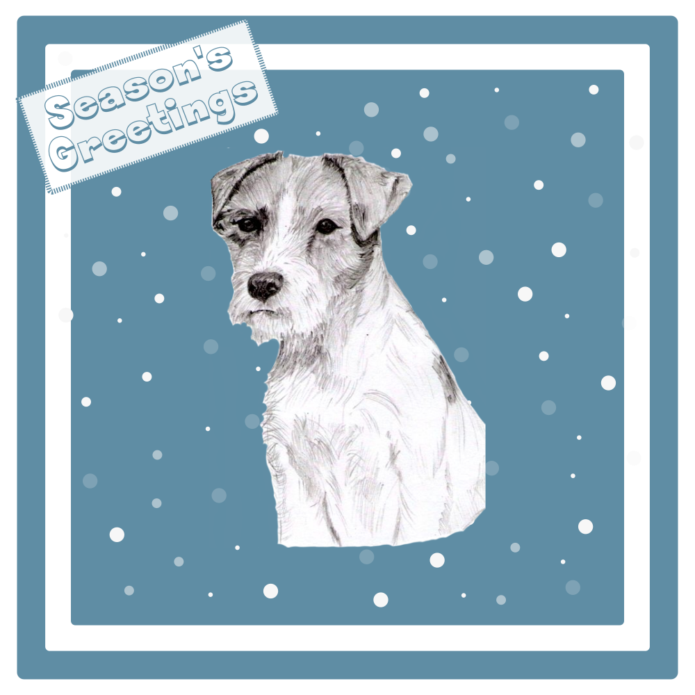 Parson Russell Terrier Christmas Card Choice of 3 Card Designs Single or Multi Pack
