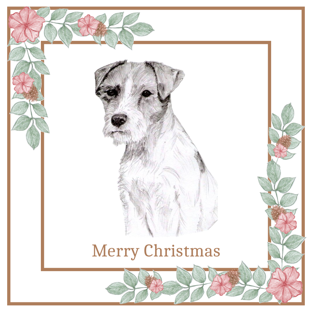 Parson Russell Terrier Christmas Card Choice of 3 Card Designs Single or Multi Pack