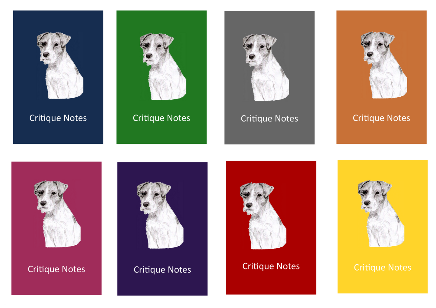 Parson Russell Terrier Dog Show Judging Critique Notes Book A5