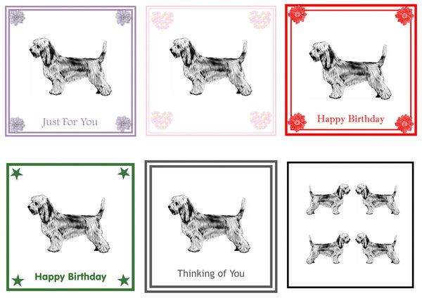 Petit Basset Griffon Vendeen Greeting Card Choice of 6 Designs BIRTHDAY, THINKING OF YOU, BLANK