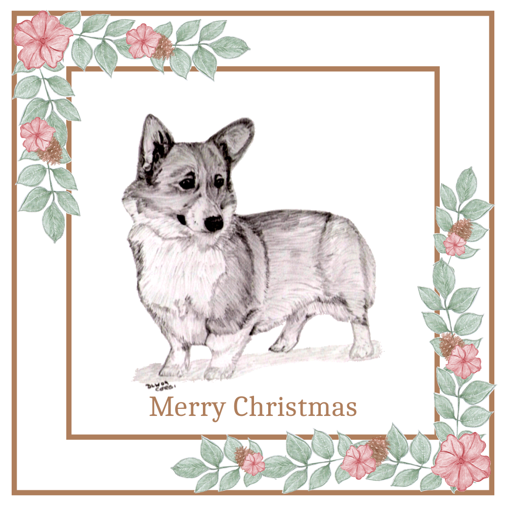 Pembroke Welsh Corgi Christmas Card Choice of 3 Card Designs Single or Multi Pack