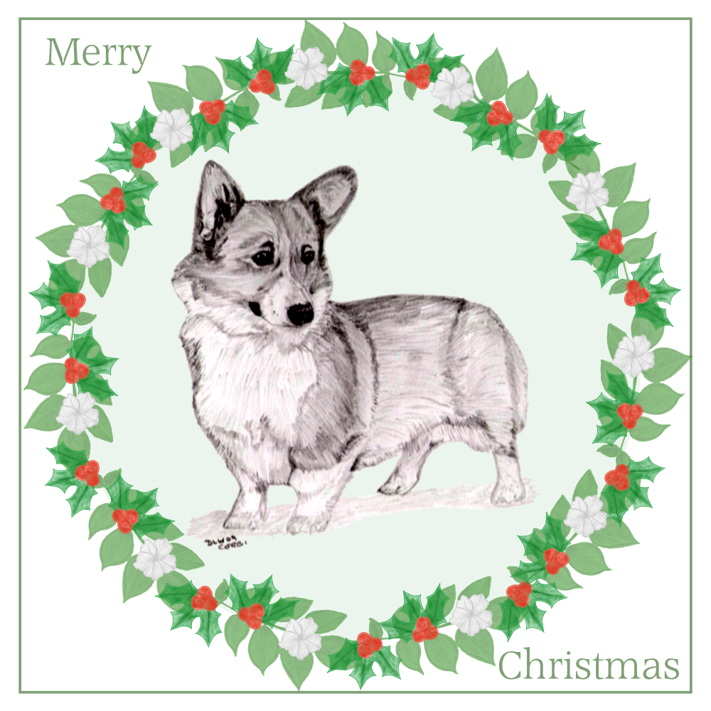 Pembroke Welsh Corgi Christmas Card Choice of 3 Card Designs Single or Multi Pack