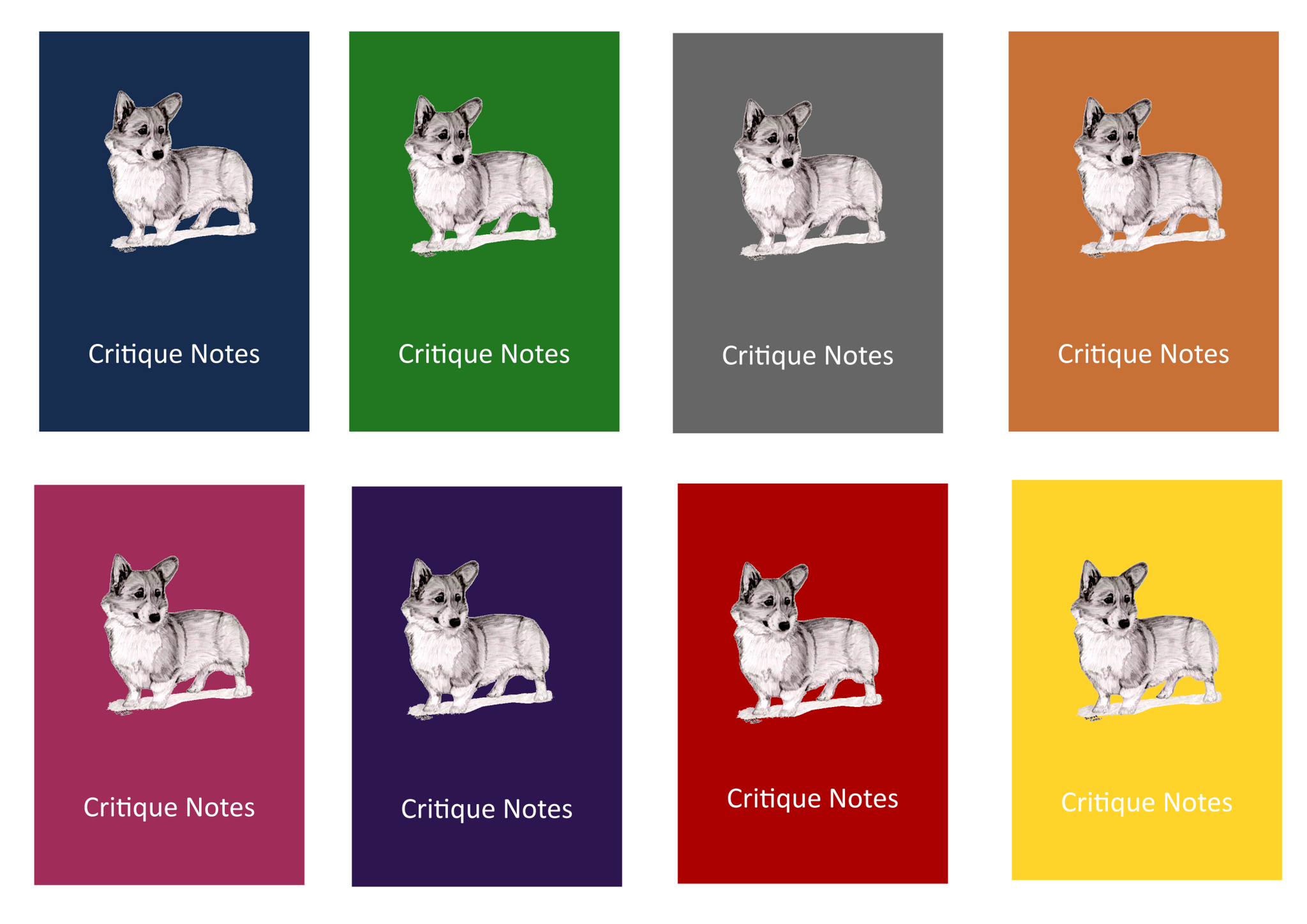 Pembroke Welsh Corgi Dog Show Judging Critique Notes Book A5