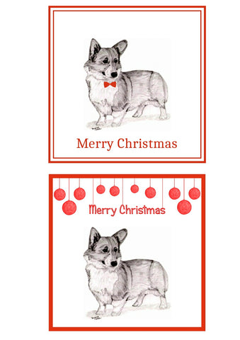 Pembroke Corgi Christmas Cards Pack of 6