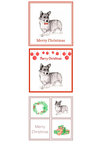Pembroke Welsh Corgi Christmas Card Choice of 3