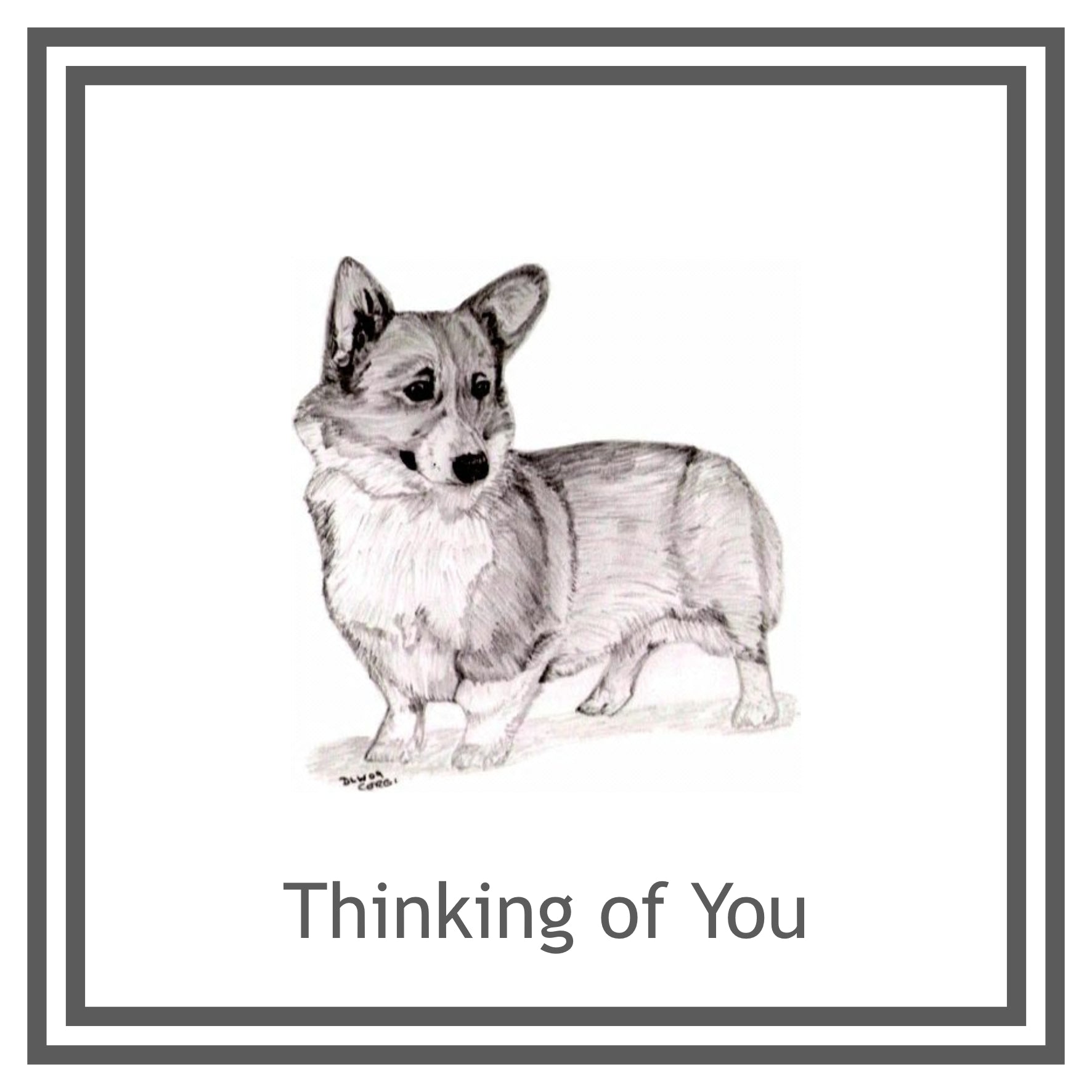 Pembroke Corgi Greeting Card Choice of 6 Designs BIRTHDAY, THINKING OF YOU, BLANK