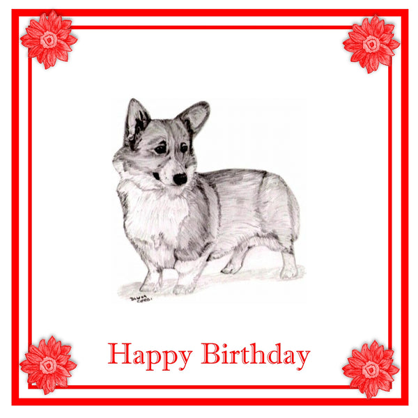 Pembroke Corgi Greeting Card Choice of 6 Designs BIRTHDAY, THINKING OF YOU, BLANK